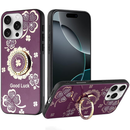 Diamond 3D Fashion Floral Glitter Engraved Luxury Bling Hybrid Shockproof Chrome Edge Protective Grip
