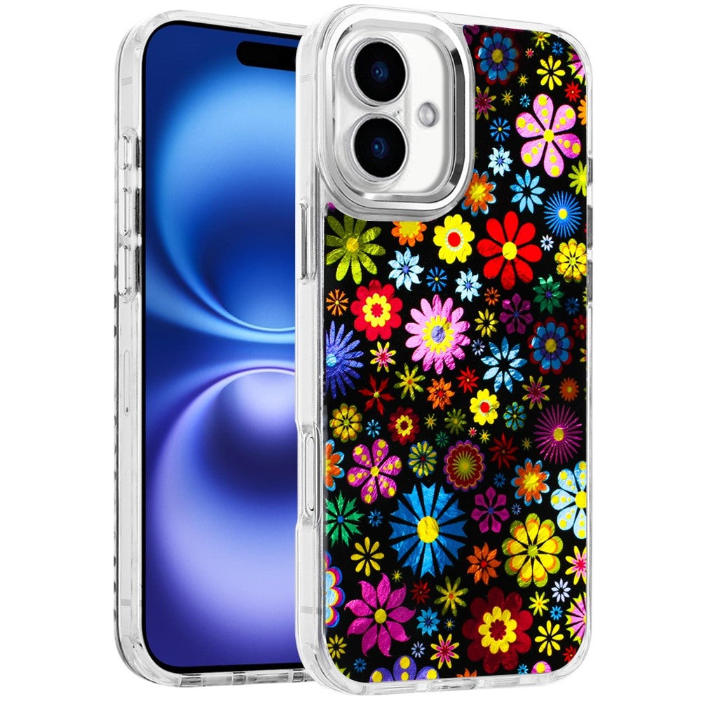 For Apple iPhone 17 (6.3") Fashion Beautiful Epoxy Design Hybrid Fashion Stylish TPU Protective, Shockproof Hybrid PC Case Cover