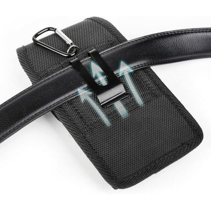 For Apple iPhone 16 Plus (6.7") Universal Dual Phone Holster Vertical Pouch for 2 Phones, Double Decker Belt Clip Case with Credit Card Slots Wallet Cover [Black]