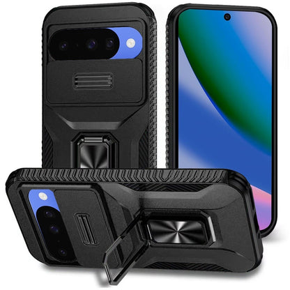 Phone Case for Google Pixel 11 /11 Pro Magnetic Ring Stand Camera Protection Shockproof Heavy Duty Kickstand Rugged Grip Anti Scratch Hybrid Cover