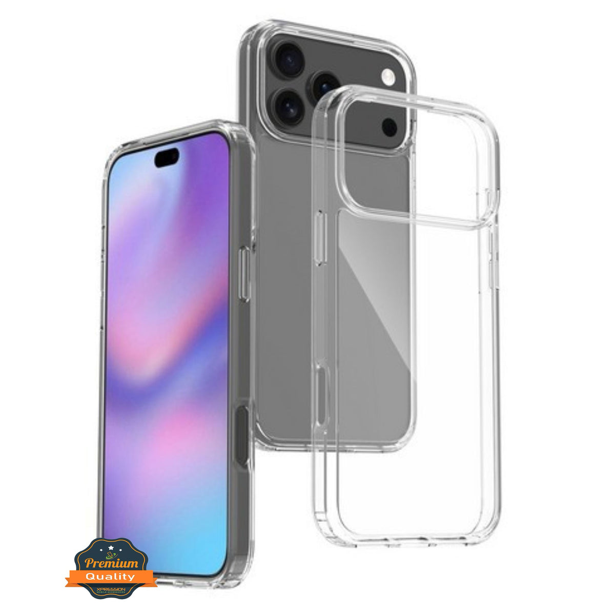 For Apple iPhone 17 Pro Max Crystal HD Clear Back Hybrid Case TPU Bumper Frame Slim Shockproof Hard Defender Case Cover