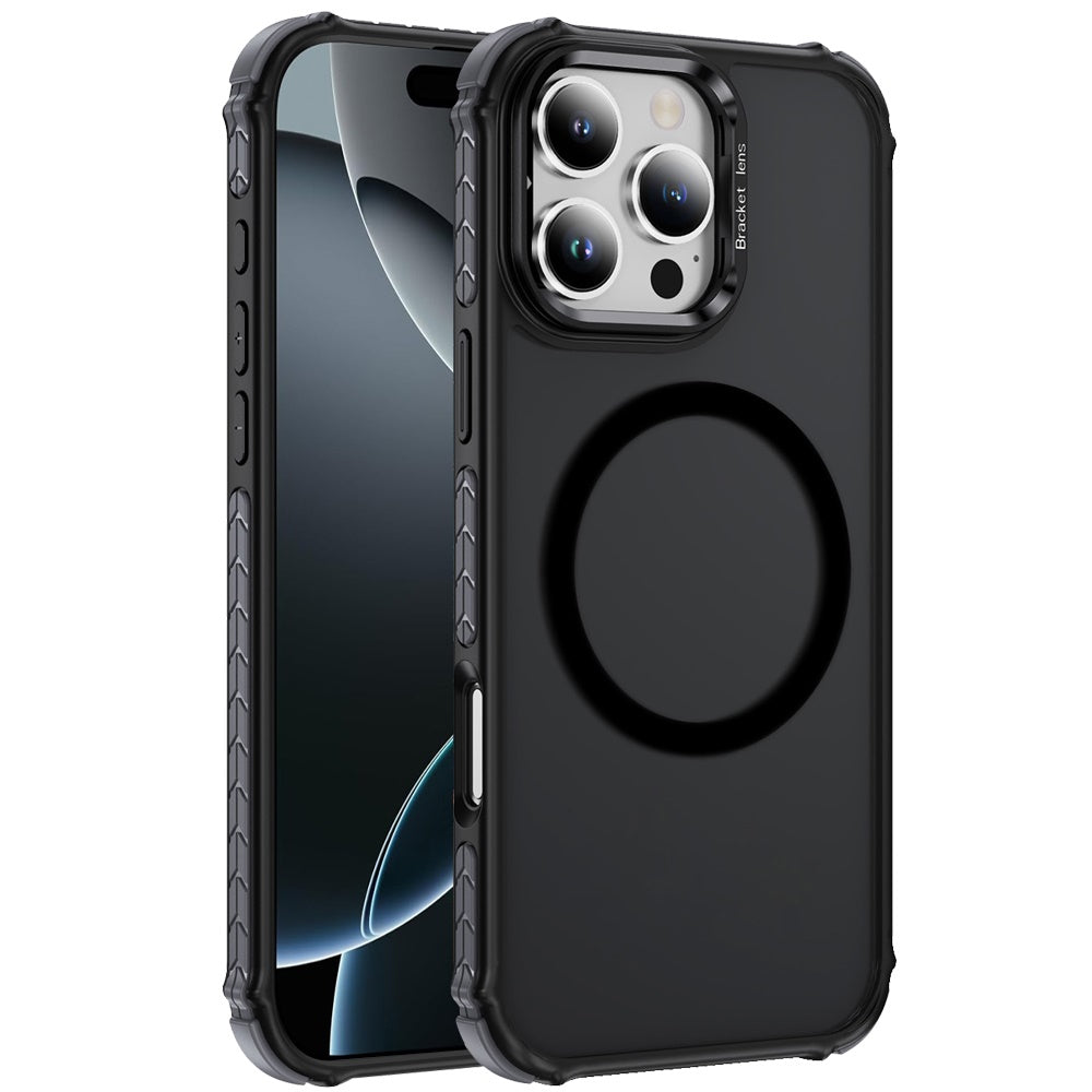 For Apple iPhone 13 Pro Max Hybrid Metal Camera Stand Ring Sturdy, Compatible with MagSafe, Matte Hard TPU Colorful Edge Case Cover