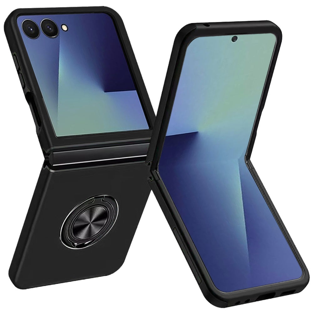 Phone Case for Samsung Galaxy Z Flip 8 Invisible Ring Stand Shockproof Anti Slip Durable Grip Protective Hybrid Slim Fit Magnetic Car Mount Holder Cover