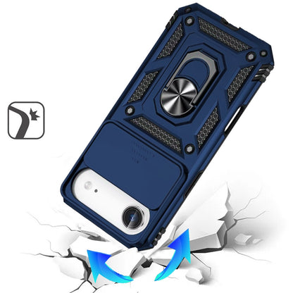 For Apple iPhone 17 Air (6.6") Hybrid Ring Shockproof with 360° Rotate Ring Kickstand, Camera Lens Protection, Soft Edge Bumper Case Cover