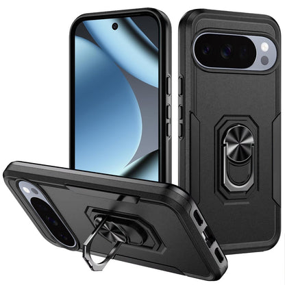 Phone Case for Google Pixel 11 Pro XL Tough Hybrid Ring Stand Shockproof Rugged Grip Impact Resistant Hybrid Kickstand Heavy Duty Durable Cover