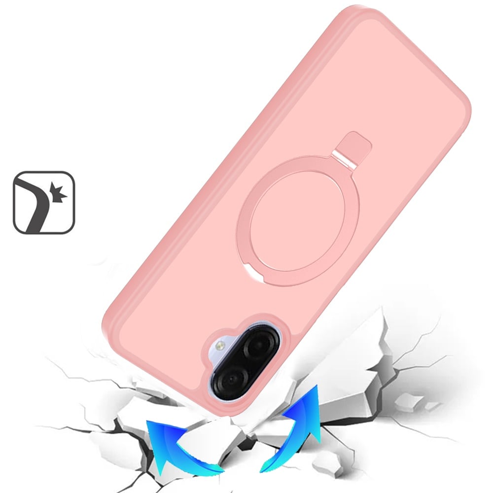 Magnetic Ring Stand Full Rotation Matte Shockproof Grip Anti Slip Durable Camera Protection Hybrid