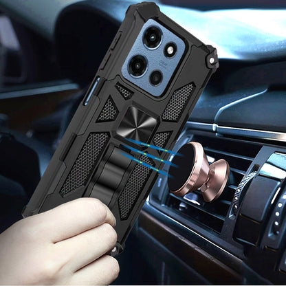 For Samsung Galaxy S26+ / S26 Plus Hybrid Shockproof [Military Grade] Rugged Protective with Magnetic Car Mount & Invisible Stand Case Cover
