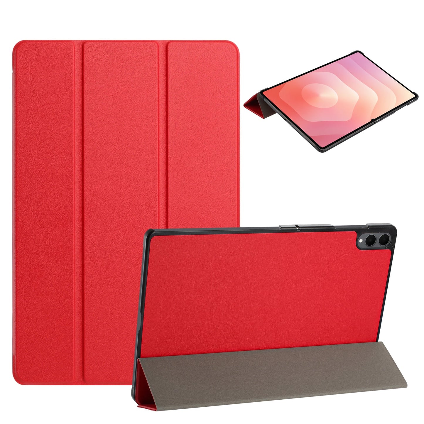 Tablet Case for Samsung Galaxy Tab S11 Trifold PU Leather Magnetic Closure Multi Angle Stand Slim Fit Lightweight Soft Lining Precise Cutouts Cover