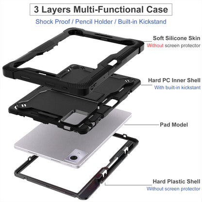 Shockproof Hybrid Built in Kickstand Dual Layer Rugged Heavy Duty Armor Anti Slip Impact Resistant Durable Grip