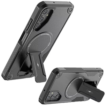 For Samsung Galaxy S25 Fan Edition /Galaxy S25 FE Magnetic Invisible Kickstand Holder with Magsafe, Slim Fit Shockproof Hybrid Military Grade Heavy Duty Case Cover