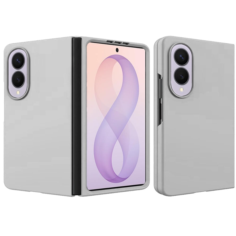 Phone Case for Samsung Galaxy Z Fold 8 Snap On Hard Shell Matte Finish Slim Fit Rubber TPU Soft Lightweight Protective Cover Silver