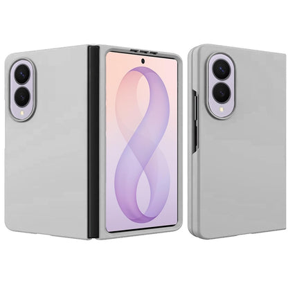 Phone Case for Samsung Galaxy Z Fold 8 Snap On Hard Shell Matte Finish Slim Fit Rubber TPU Soft Lightweight Protective Cover Silver