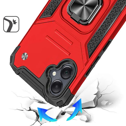 Phone Case for Samsung Galaxy A08 4G, A07 5G, A07 4G Magnetic Car Mount Hybrid Ring Stand Shockproof Rugged Grip Armor Heavy Duty Protective TPU Durable Cover
