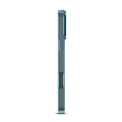 For Ultra-sleek Hybrid Slim Hard PC & TPU Compatible with MagSafe, Magnetic Protective Phone Case for Apple iPhone 16 - Transparent Blue Case Cover Blue