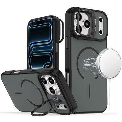 Phone Case for Apple iPhone 17 Pro Max (6.9") Premium Matte Magnetic Camera Stand Hybrid Shockproof Rugged Protective Anti Scratch Durable Grip Metal Buttons Cover
