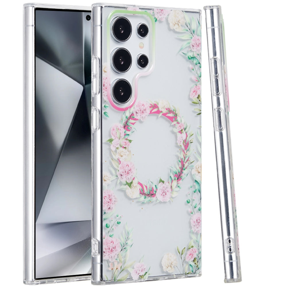 For Samsung Galaxy S22 Ultra Durable Fashion IMD Printed Design TPU Slim Shockproof Protective Case with Stylish Pattern Case Cover