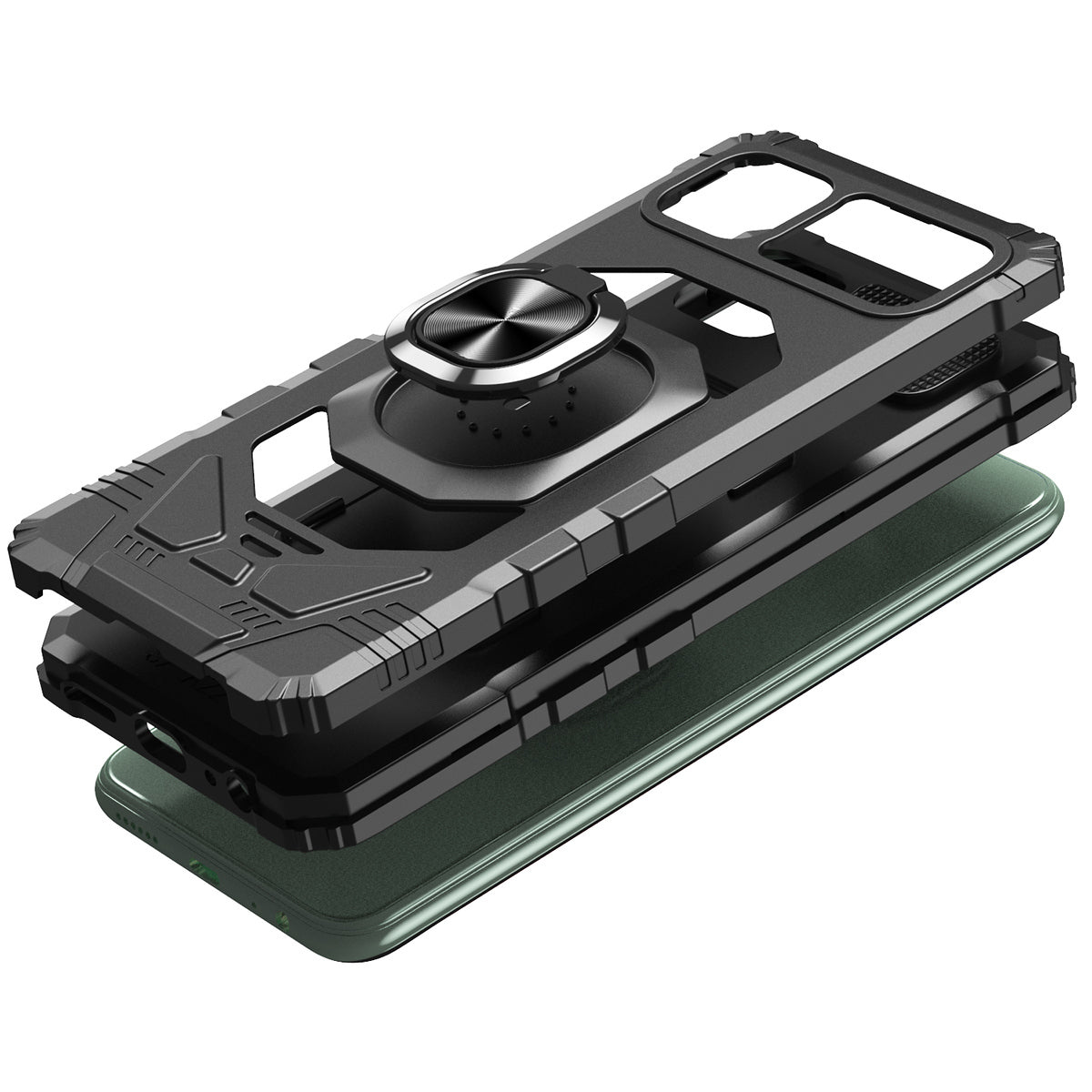 For Samsung Galaxy S26 Hybrid Dual Layer with 360° Rotate Magnetic Ring Stand Holder Kickstand TPU Rugged PC Shockproof Case Cover
