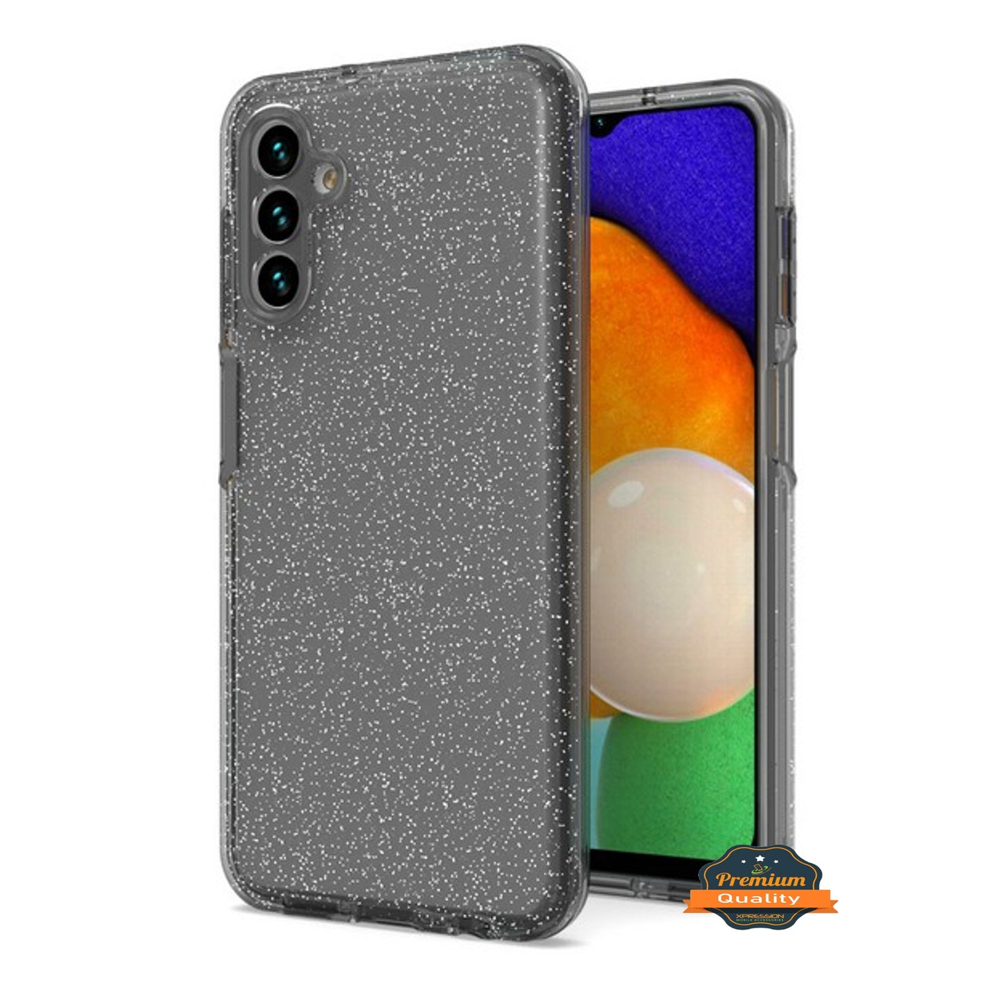 For Samsung Galaxy A16 5G Glitter Sparkle Bling Shiny Thin Slim PC Hybrid Shockproof Rubber Silicone Soft TPU Gel Protective Case Cover