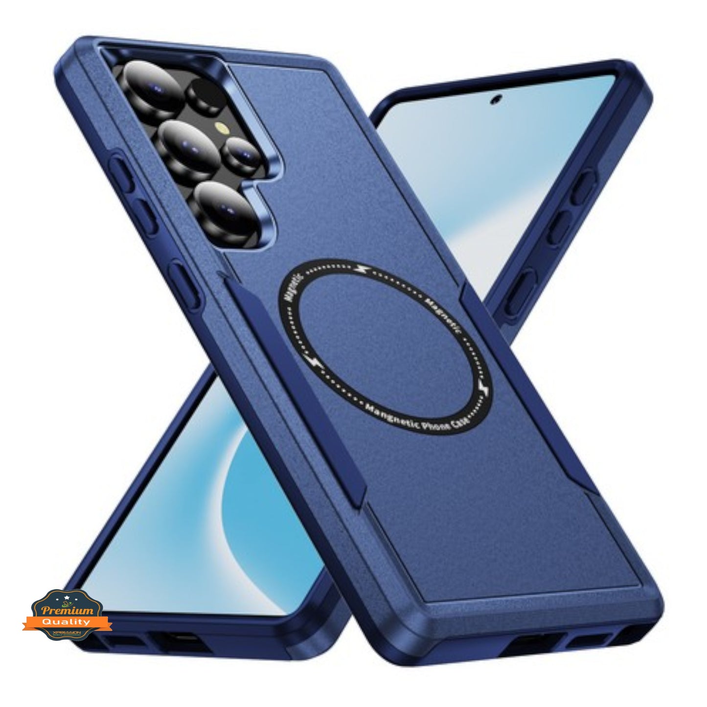 For Samsung Galaxy S25+ S25 Plus /S24+ Heavy Duty Rugged & Dual-Layer Protection and Magnetic Circle Compatible with Magsafe Shockproof Case Cover