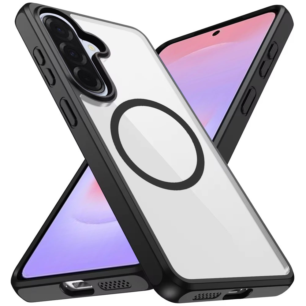 Phone Case for Samsung Galaxy A37 Transparent Magnetic HQ Shockproof Hybrid 2.0mm Thick AntiSlip Grip Drop Protection Rugged Clear Durable Impact Cover