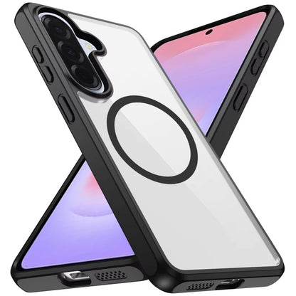 Phone Case for Samsung Galaxy A37 Transparent Magnetic HQ Shockproof Hybrid 2.0mm Thick AntiSlip Grip Drop Protection Rugged Clear Durable Impact Cover