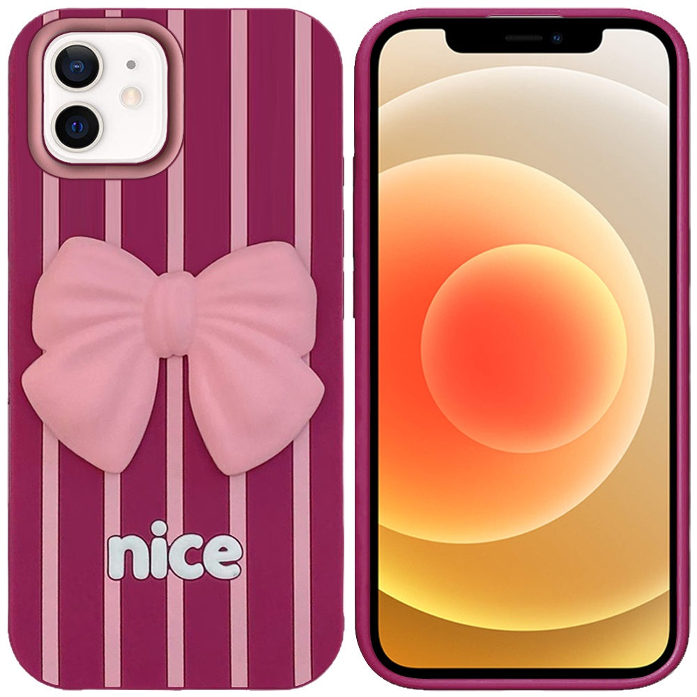 Phone Case for Apple iPhone 12 /12 Pro Fashionable Silicone Textured Decorative Design Pattern Protective Rubber TPU Hybrid Protection Cover