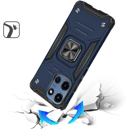 For Motorola Moto G Power 5G 2025 Armor Hybrid Magnetic Stand with Ring Holder Kickstand Shockproof Heavy-Duty Durable Rugged TPU Dual Layer Case Cover