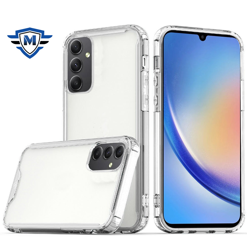 For Apple iPhone 16 Pro Max (6.9") Premium Hybrid Clear Shockproof Transparent Hard PC + Rubber TPU Bumper Frame Shell Slim Case Cover Clear