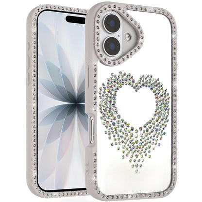 For Samsung Galaxy A57 Angel Hearts Glitter Shimmer Diamond Edge Hybrid Drop Protection Shockproof Design Case Cover