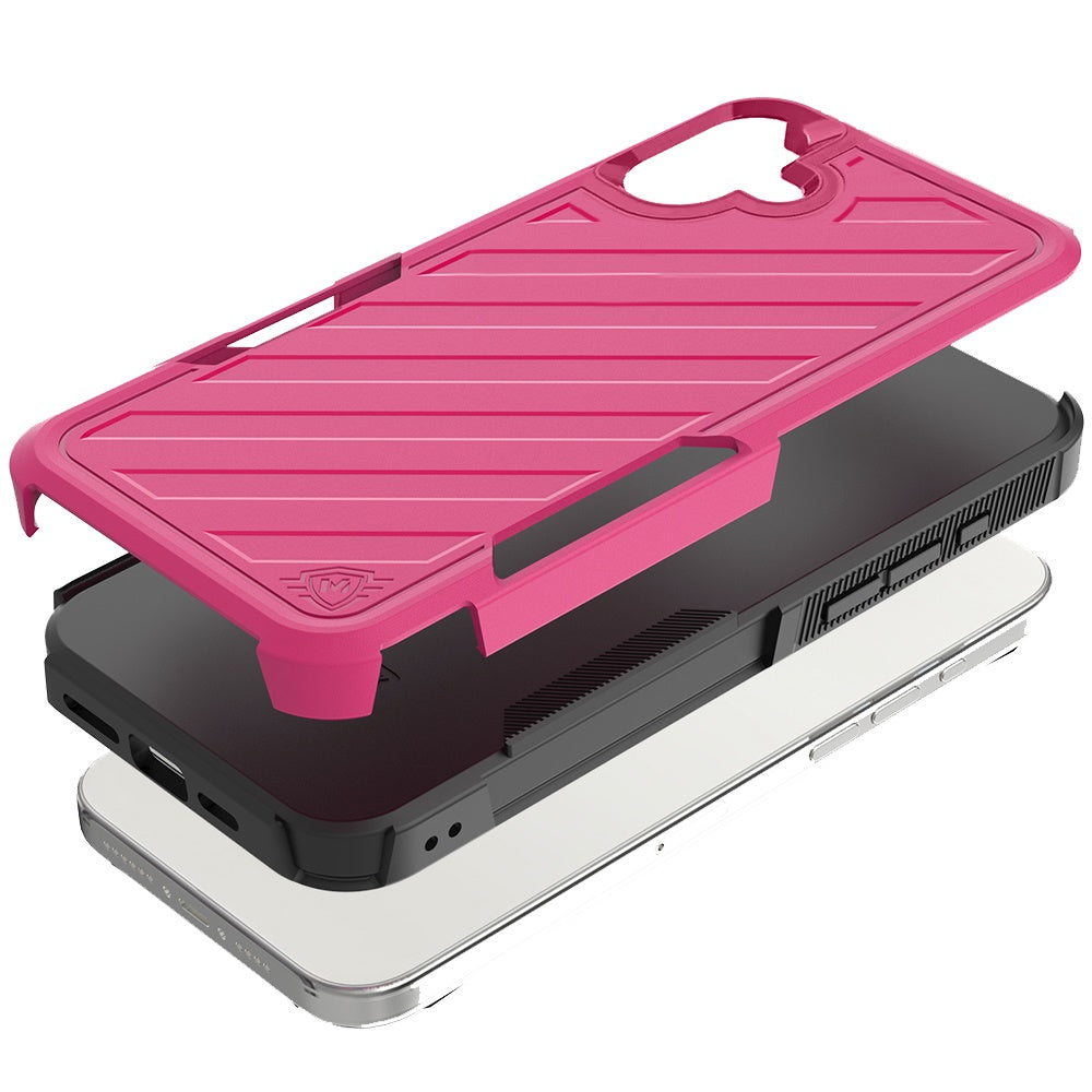 For Apple iPhone SE 4 Hybrid lined shockproof dual layer Rugged 2in1 Hard PC & Silicone TPU Non Slip Textured Tough Armor Case Cover