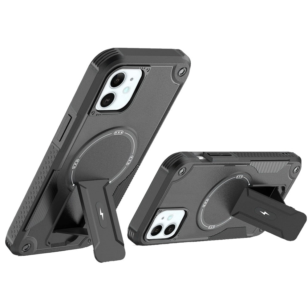 For Apple iPhone 16 Pro (6.3") Invisible Kickstand Case Compatible with MagSafe, Military-Grade Protection Shockproof Heavy Duty Case Cover