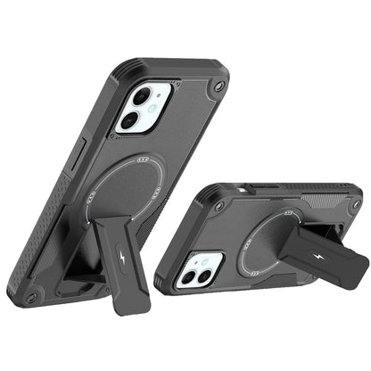 For Apple iPhone 16 Plus (6.7") Invisible Kickstand Case Compatible with MagSafe, Military-Grade Protection Shockproof Heavy Duty Case Cover