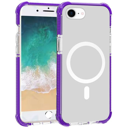Magnetic Acrylic Case Transparent Back, Rugged Colorful Frame, Shockproof Hybrid, MagSafe Compatible