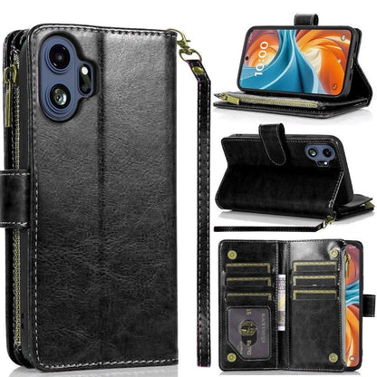Phone Case for TCL NXTPAPER 70 Pro, T-Mobile NXTPAPER 70 Pro Luxury Leather Wallet Card Holder Zipper Pocket Money Storage Protective Grip Design with Strap Cover