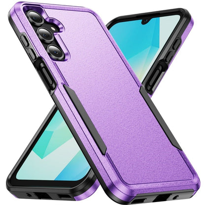 Phone Case for Samsung Galaxy A16 5G Tough Hybrid Shockproof Rugged Dual Layer Durable Impact Resistant Drop Protection Heavy Duty Bumper Cover Purple