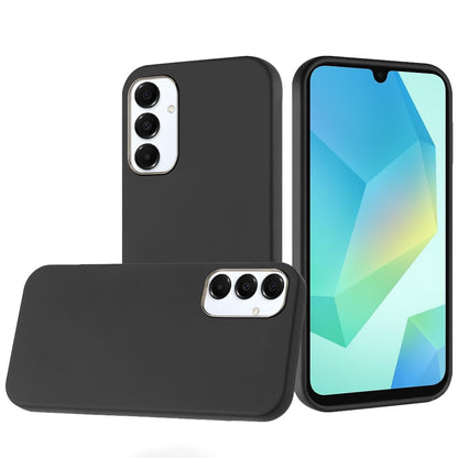 Phone Case for Samsung Galaxy A16 5G Hybrid Silicone TPU Rubber Chromed Edge TPU Bumper Reinforced Corners Shock Absorbing Protection Cover Black