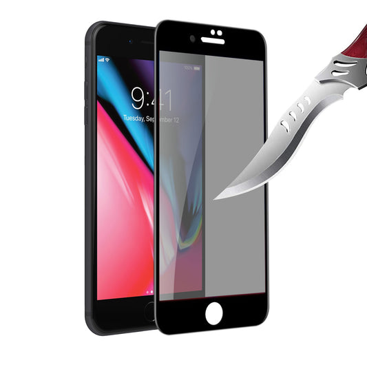 For Apple iPhone SE 3 (2022) SE/8/7 Privacy Screen Protector, Anti Spy Anti Peeping Tempered Glass Full Protective Film, 9H, Anti Scratch, Easy Install Case Cover Black