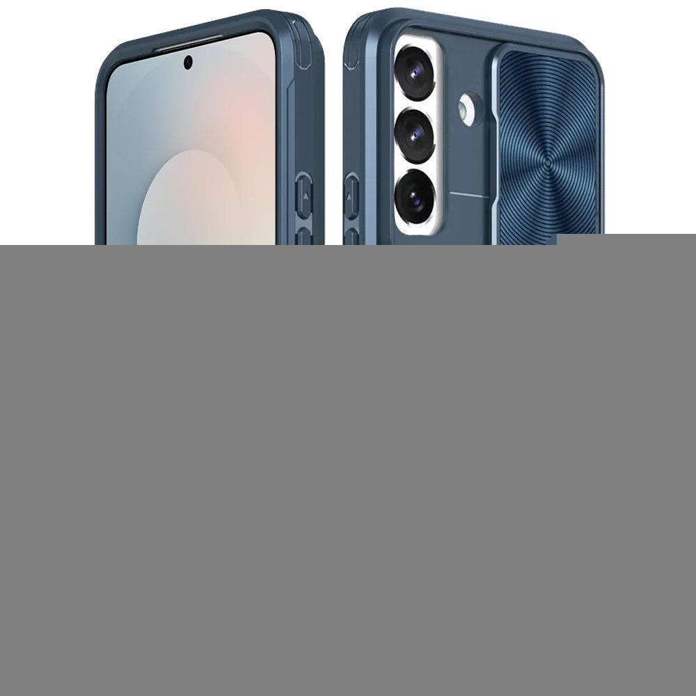 For Samsung Galaxy S25 FE, S25 Fan Edition Hybrid Cases with Sliding Camera Cover Transparent Shockproof Bumper TPU Protective Case Cover