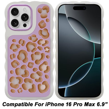 Phone Case for iPhone 16 Pro Max Fashionable Silicone Textured Decorative Design Pattern Protective Rubber TPU Hybrid Protection Cover