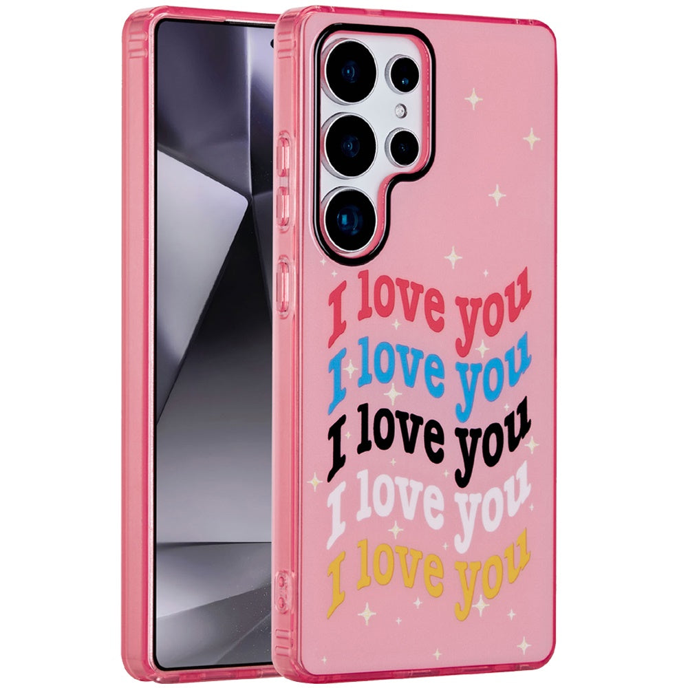 For Samsung Galaxy S24 Ultra Fashion Layer Design Slim IMD TPU Protective, Shockproof Hybrid Stylish Durable Hard PC Case Cover