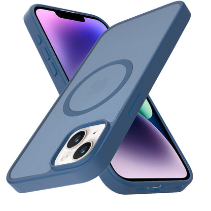 For Apple iPhone 14 /13 MagSafe Compatible Case Hybrid Soft TPU Bumper Hard Translucent Matte Back Slim Shockproof Case Cover