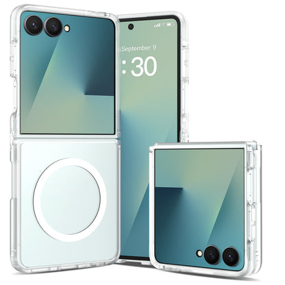 Phone Case for Samsung Galaxy Z Flip 8 Magnetic Matte Hybrid Shockproof Smooth Grip Durable Camera Protection Anti-Slip Soft Touch TPU Armor Cover