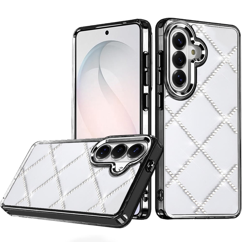 Phone Case for Samsung Galaxy S26 FE /S26 Fan Edition Gem Glitter Diamond Transparent Hard TPU Hybrid Shockproof Protective Colorful Durable Anti Scratch Grip Cover