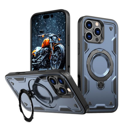 For Apple iPhone 16 Pro Max (6.9") Ring Holder Case, Military-Grade Shockproof Protective Cover with Magnetic Kickstand [Compatible with Magsafe] Case Cover