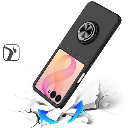 Phone Case for Samsung Galaxy Z Flip 8 Invisible Ring Stand Shockproof Anti Slip Durable Grip Protective Hybrid Slim Fit Magnetic Car Mount Holder Cover