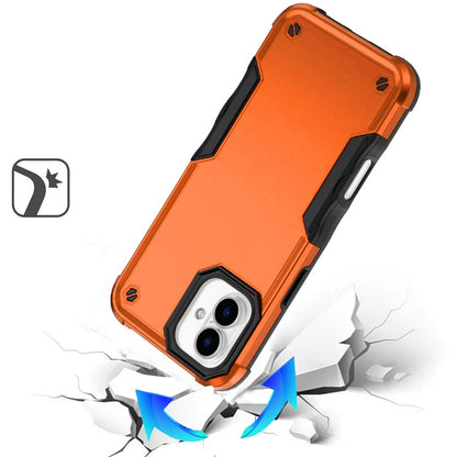 For Apple iPhone 17 Pro (6.3") Slim Tough Shockproof Hybrid Heavy Duty 2in1 Dual Layer TPU Bumper Rugged Rubber Defend Armor Case Cover Cosmic Orange