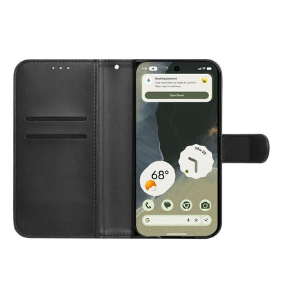Phone Case for Google Pixel 11 Pro Fold Leather Wallet Folio Credit Card Holder with Magnetic Closure Wrist Strap Classic Flip Design Storage Slots Cover