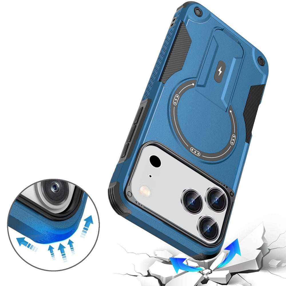 Phone Case for Apple iPhone 18 Pro Max Magnetic Kickstand Rugged Shockproof Armor Grip Anti Slip Heavy Duty Protective Matte Stand Hybrid Cover