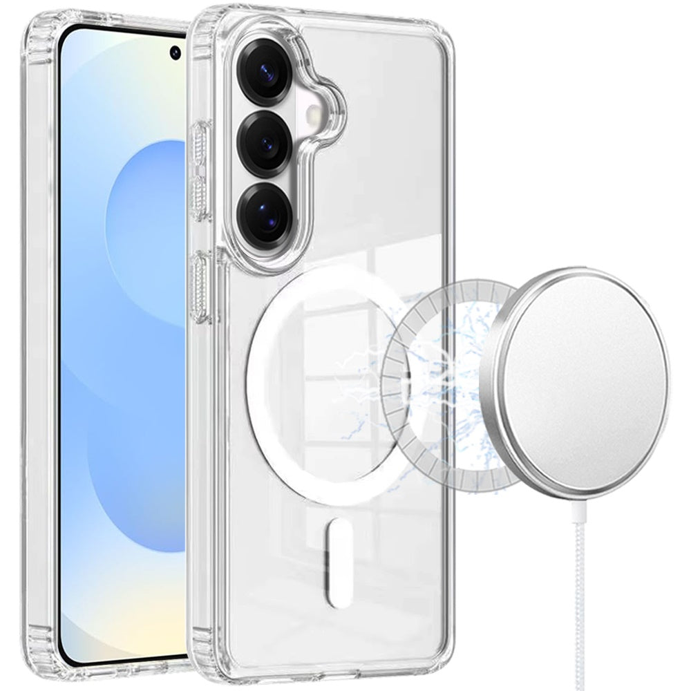 For Apple iPhone 17E /16E Classic Hybrid True Transparent Shockproof Back Magnetic Case Compatible with MagSafe Case Cover Clear