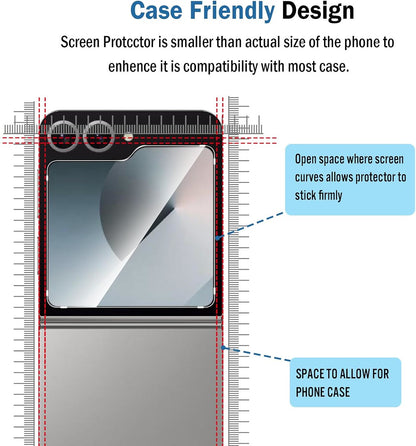 For Samsung Galaxy Z Flip 7 FE Screen Protector Tempered Glass Premium HD Clear, Case Friendly, 9H Hardness, 3D Touch Accuracy, Anti-Bubble Film Glass Case Cover Clear